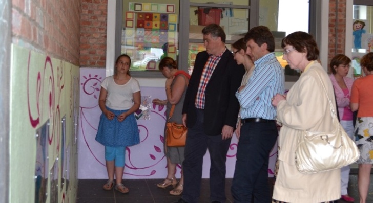 Naninne, une fresque à l'Ecole Communale