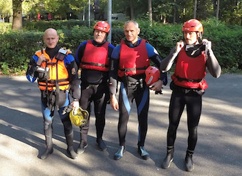 Formation en eau vive pour les pompiers plongeurs