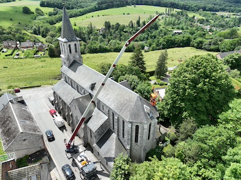 L'église Saint Lambert de Naninne : drone