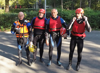 Formation en eau vive pour les pompiers plongeurs